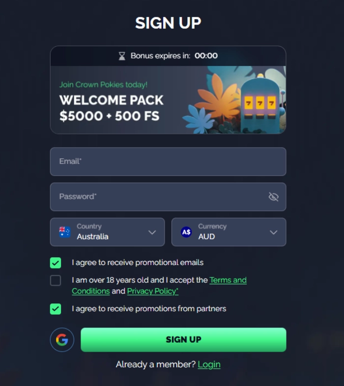 Account access for Australia players